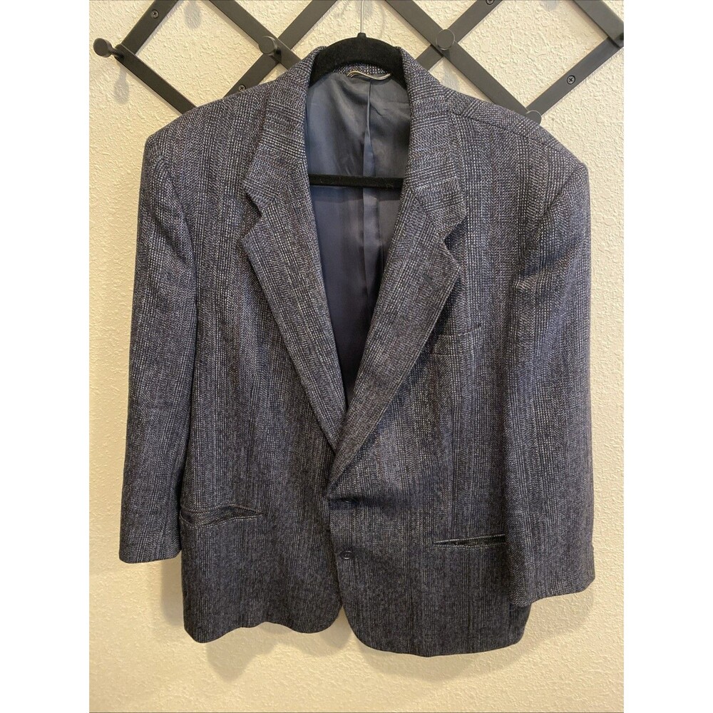 Christian Dior Monsieur Vintage Blazer Navy Donegal Tweed Men’s 46R Union Made